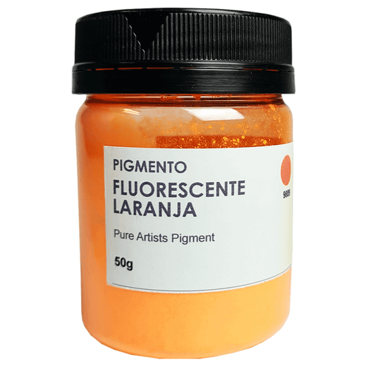 Pigmento Artístico Puro Cromacolor 50g 9889 Laranja Fluorescente