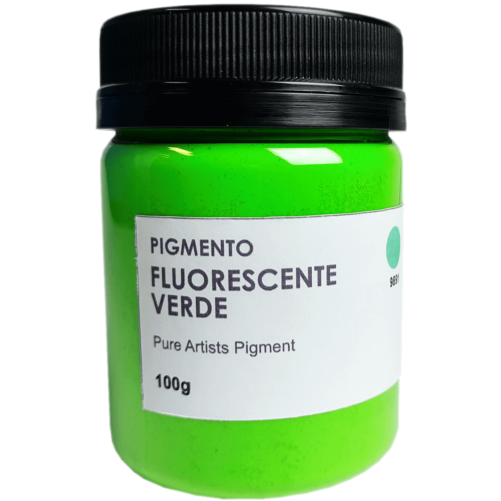 Pigmento Artístico Puro Cromacolor 100g 9891 Verde Fluorescente