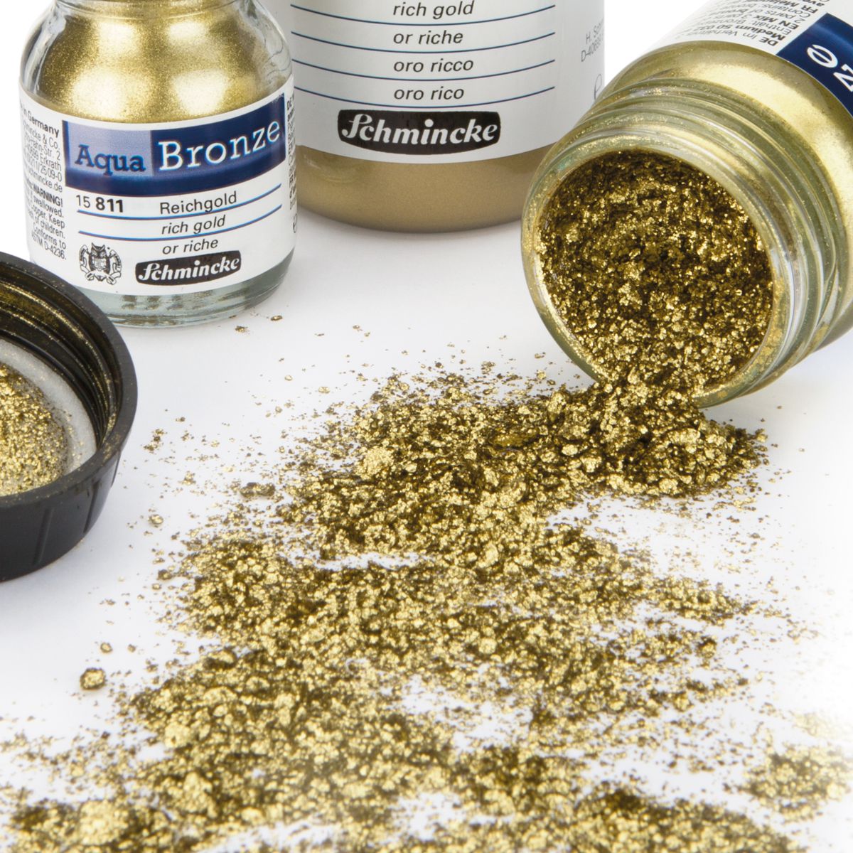 Pigmento Metálico Aqua Bronze Schmincke 20ml Rich Pale Gold