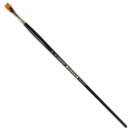 Pincel Keramik 580 10 Chato Cabo Extra Longo