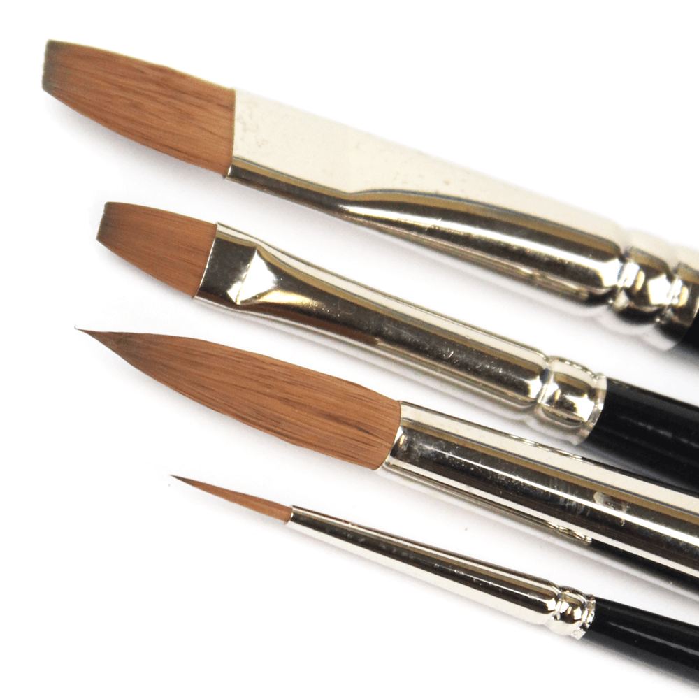 Kit de Pincéis Kolibri 4 Peças Para Aquarela SKI4