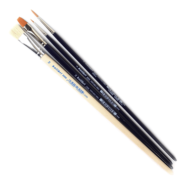 Kit de Pincéis Kolibri 4 Peças Para Óleo e Acrílica PB6000A