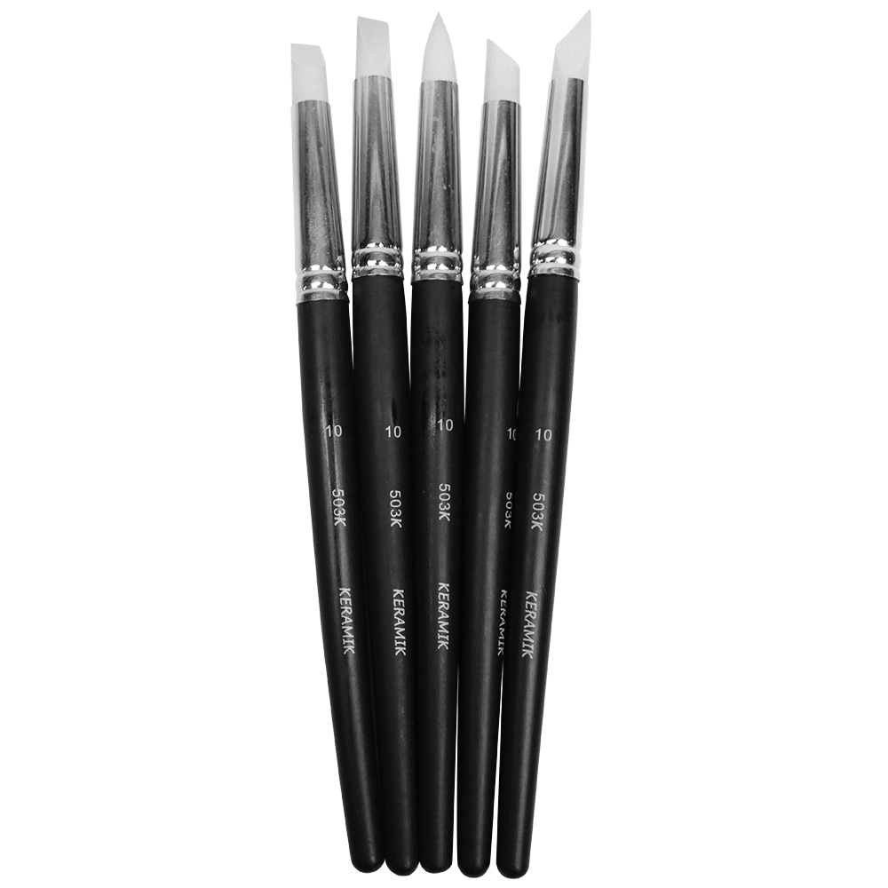 Pincel Modelador de Silicone N° 10 Keramik 05 Peças
