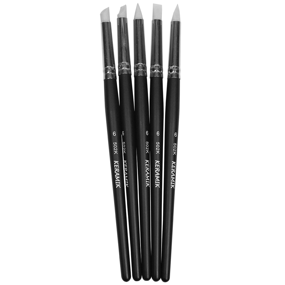 Pincel Modelador de Silicone N° 06 Keramik 05 Peças