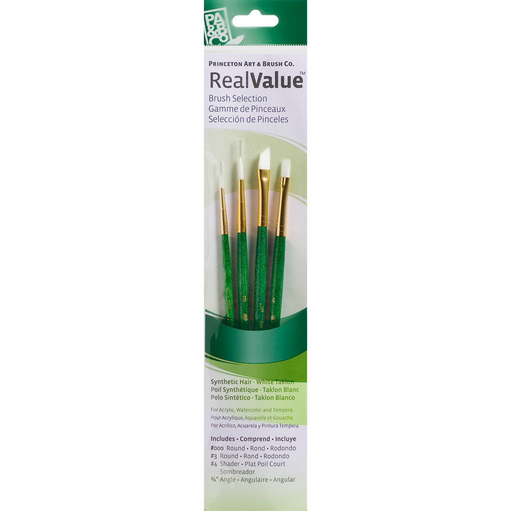 Kit de Pincéis Princeton 9117 Sintético Branco