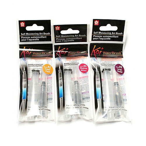 Pincel Reservatório Curto Sakura WaterBrush Grosso 8