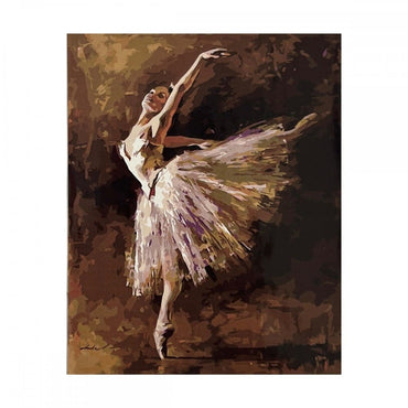 conjunto pintura numerada arte terapia 40x50cm bailarina