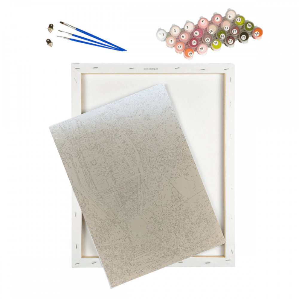conjunto pintura numerada arte terapia 40x50cm bailarina