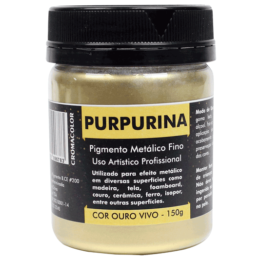 Purpurina em Pó Ouro Vivo 150g Cromacolor