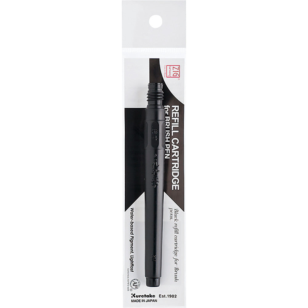 Refil Caneta Pincel Kuretake Preto