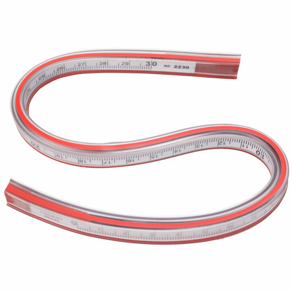 Régua Flexível com Escala Trident 30cm