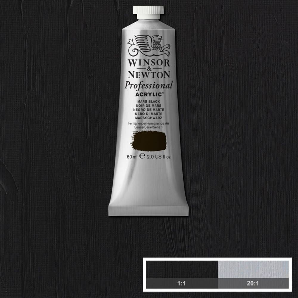 Tinta Acrílica Professional Winsor & Newton 60ml S1 386 Mars Black