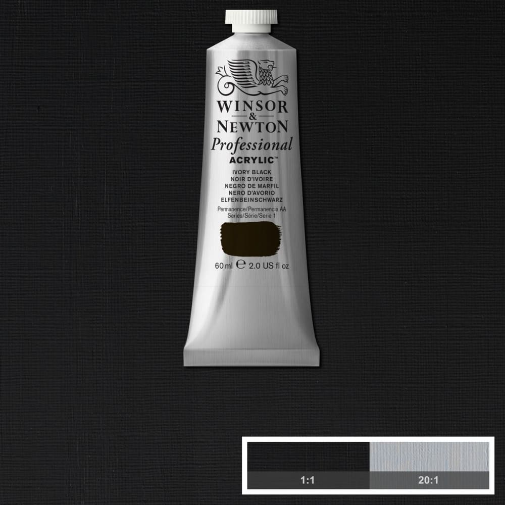 Tinta Acrílica Professional Winsor & Newton 60ml S1 331 Ivory Black