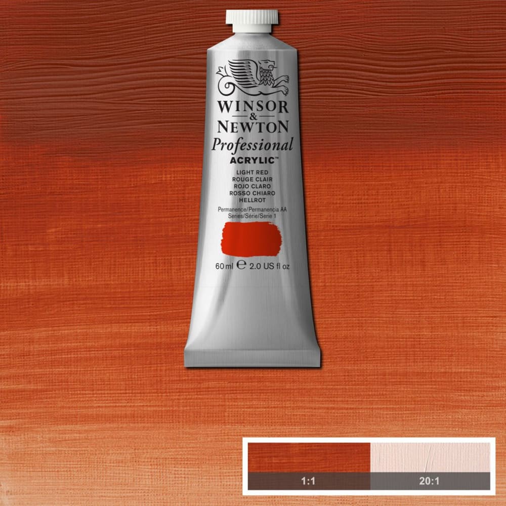 Tinta Acrílica Professional Winsor & Newton 60ml S1 362 Light Red