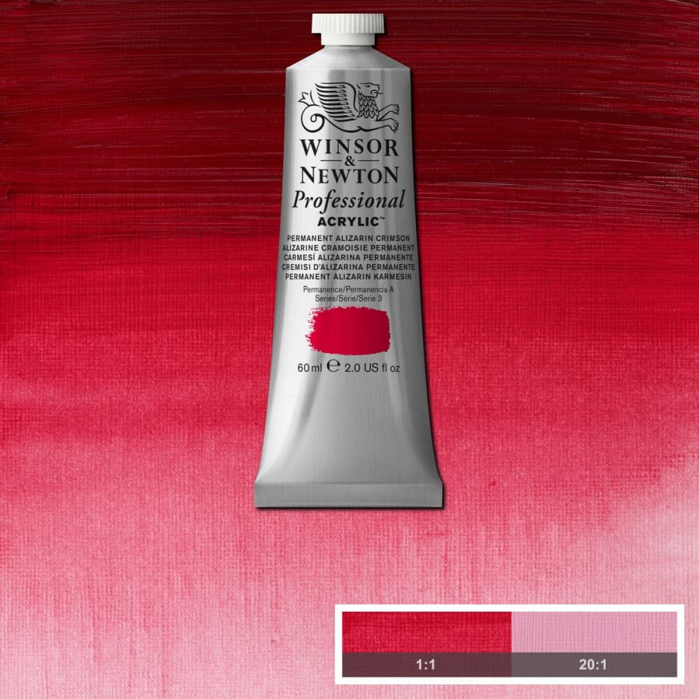 Tinta Acrílica Professional Winsor & Newton 60ml S3 466 Permanent Alizarin Crimson