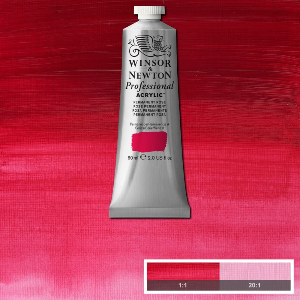 Tinta Acrílica Professional Winsor & Newton 60ml S3 502 Permanent Rose