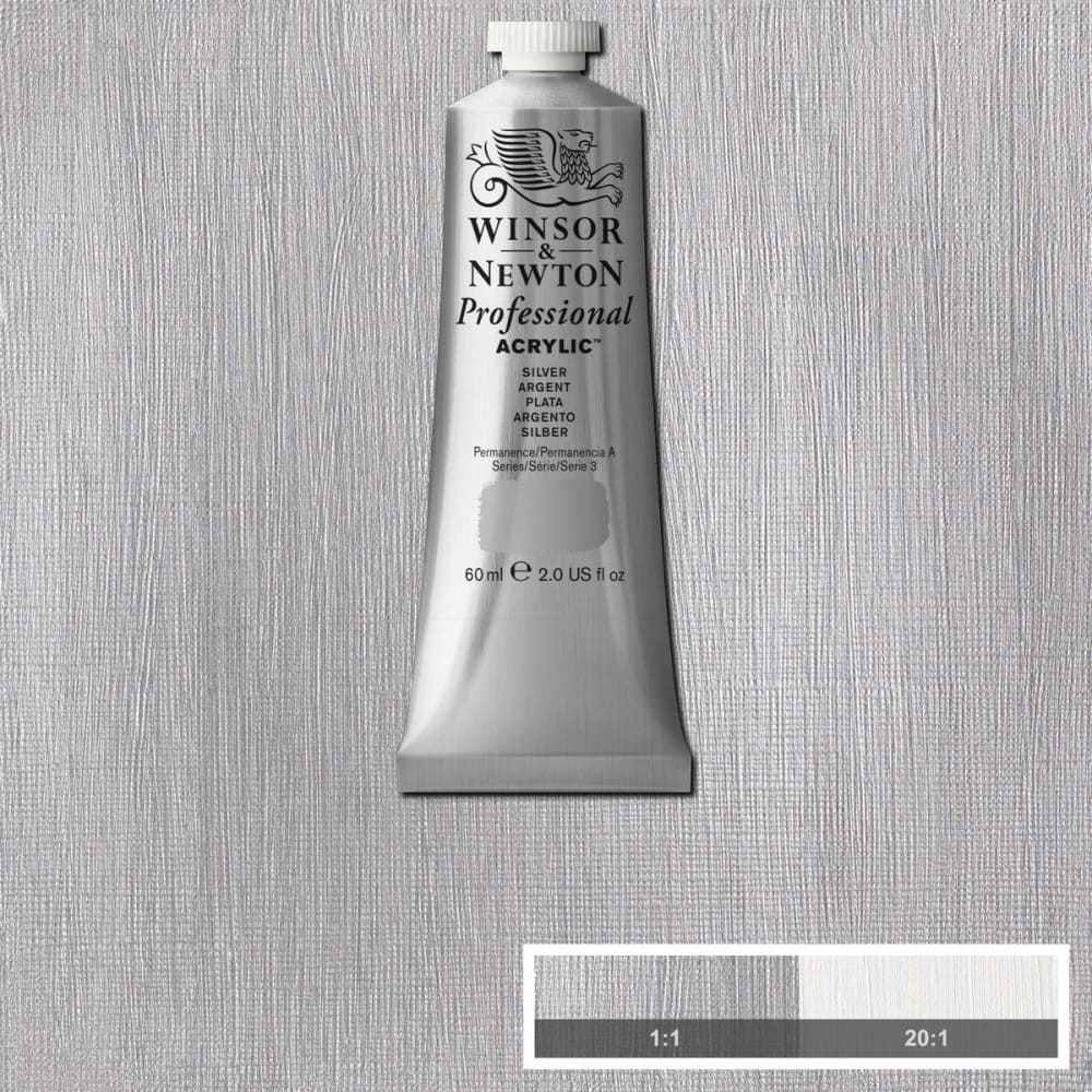 Tinta Acrílica Professional Winsor & Newton 60ml S3 617 Silver