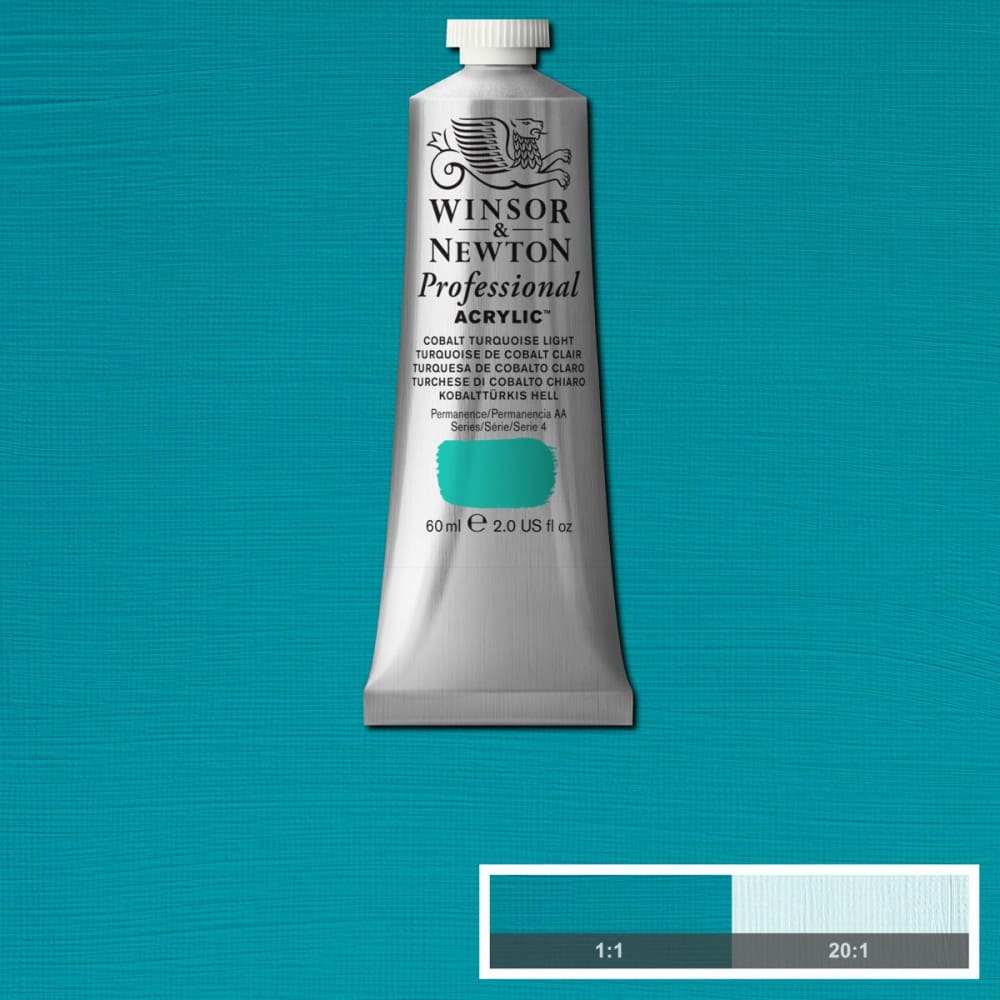 Tinta Acrílica Professional Winsor & Newton 60ml S4 191 Cobalt Torquoise Light