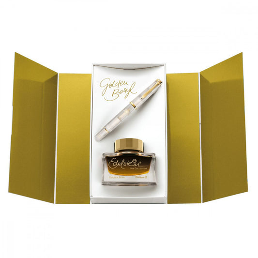 Estojo Caneta Tinteiro Pelikan M200 Golden Beryl Pena M
