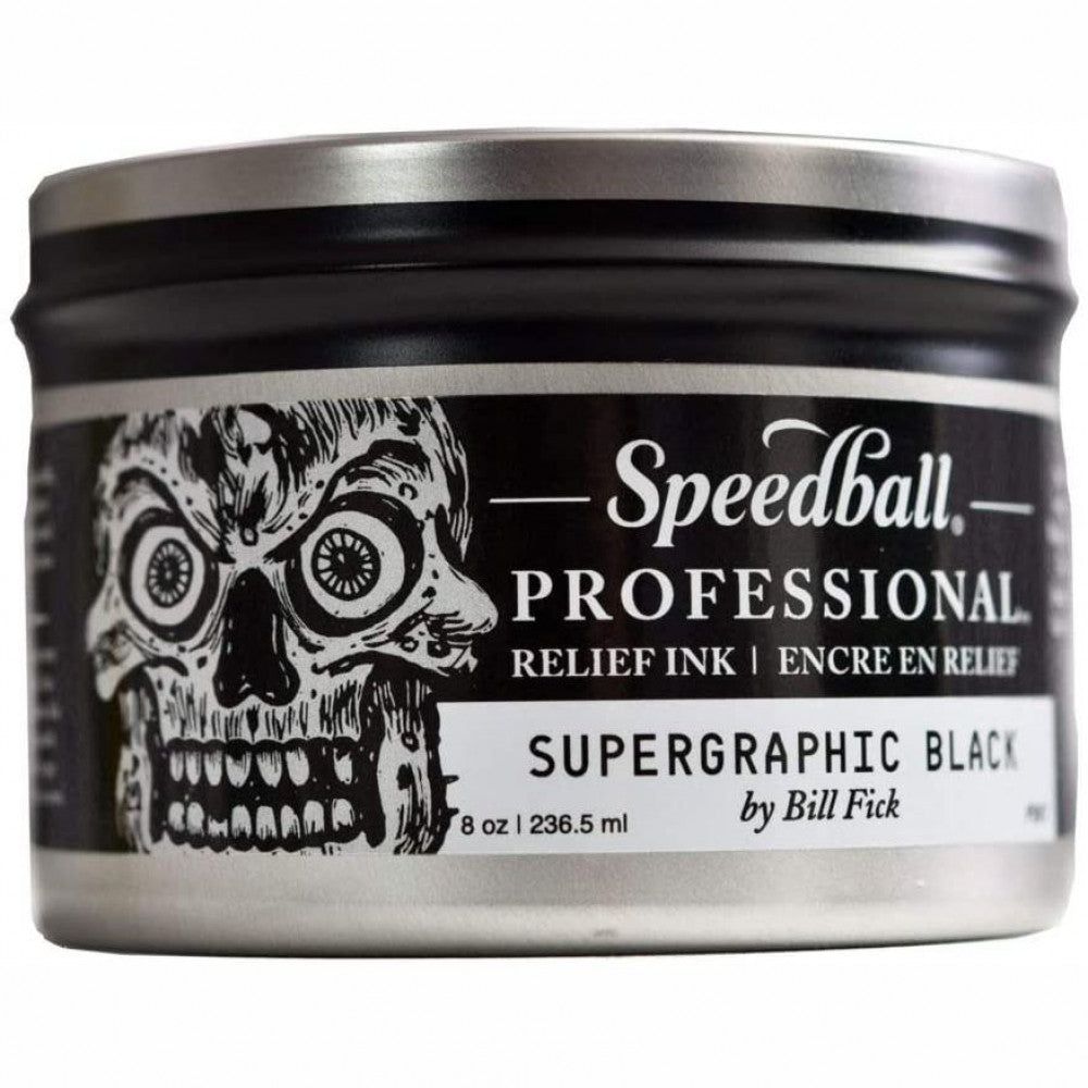 Tinta Para Xilogravura Speedball Profissional Relief Ink 236,5ml Supergraphic Black