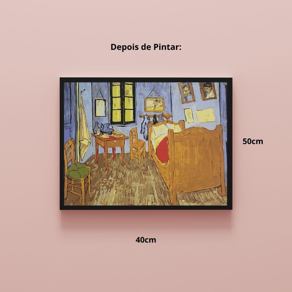 conjunto pintura numerada arte terapia 40x50cm quadro em arles