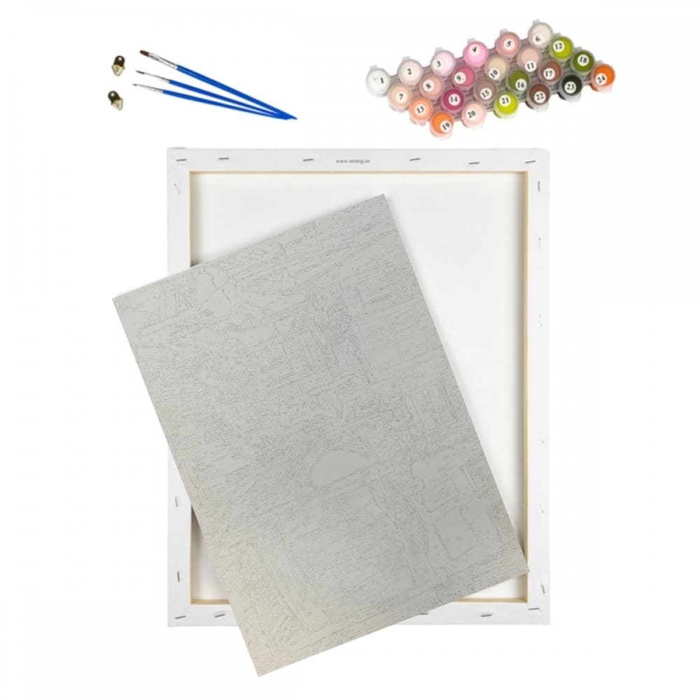 conjunto pintura numerada arte terapia 40x50cm quadro em arles