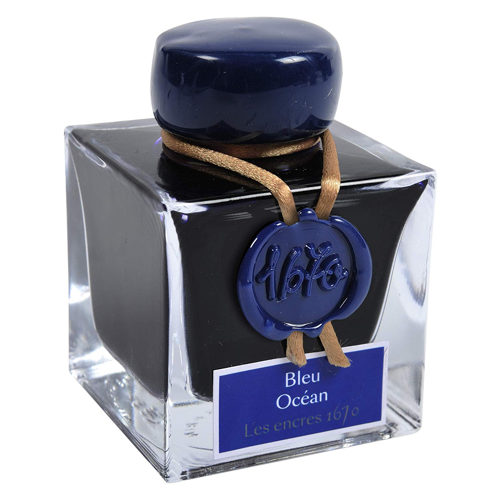 Tinta Para Caneta Tinteiro Herbin 1670 50ml Bleu Ocean