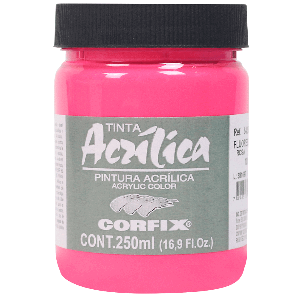 Tinta Acrílica Corfix 250ml Fluorescente