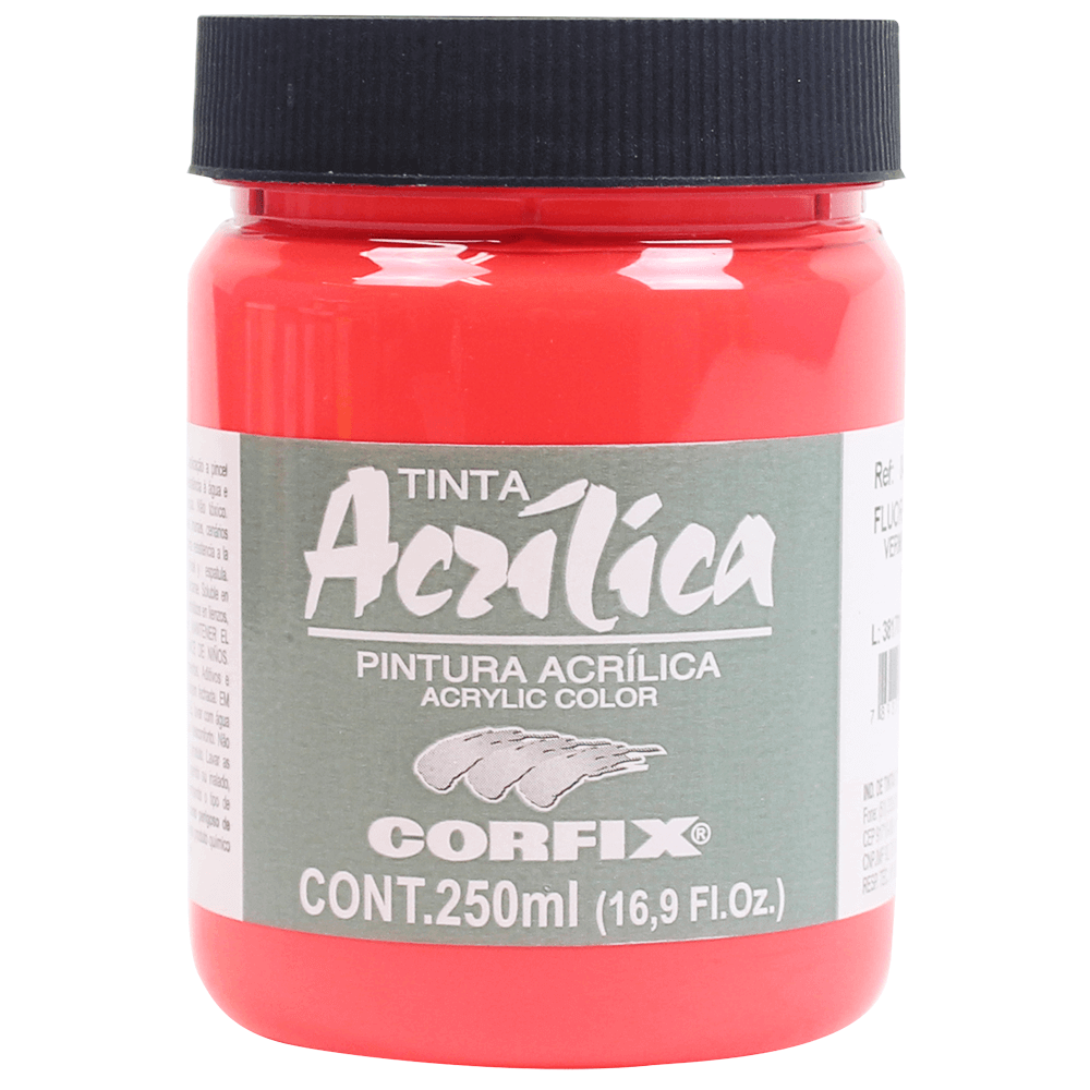 Tinta Acrílica Corfix 250ml Fluorescente