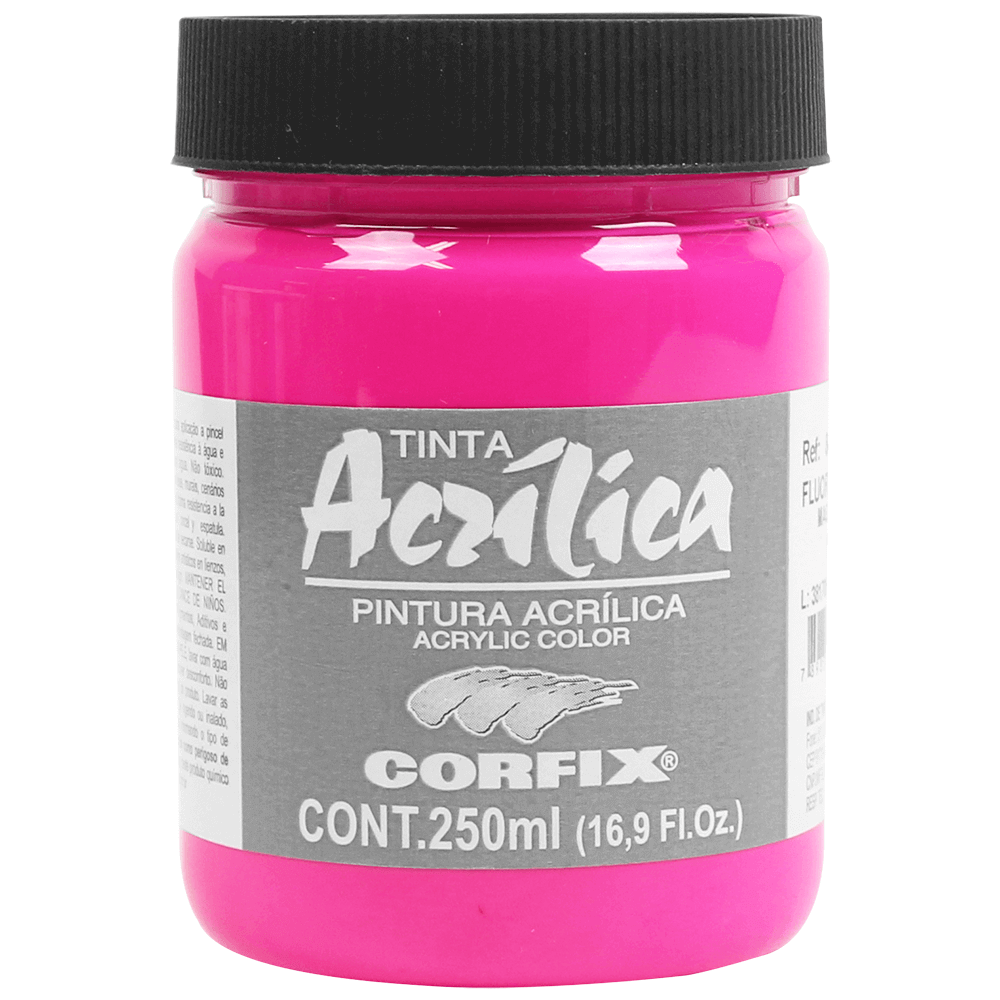 Tinta Acrílica Corfix 250ml Fluorescente