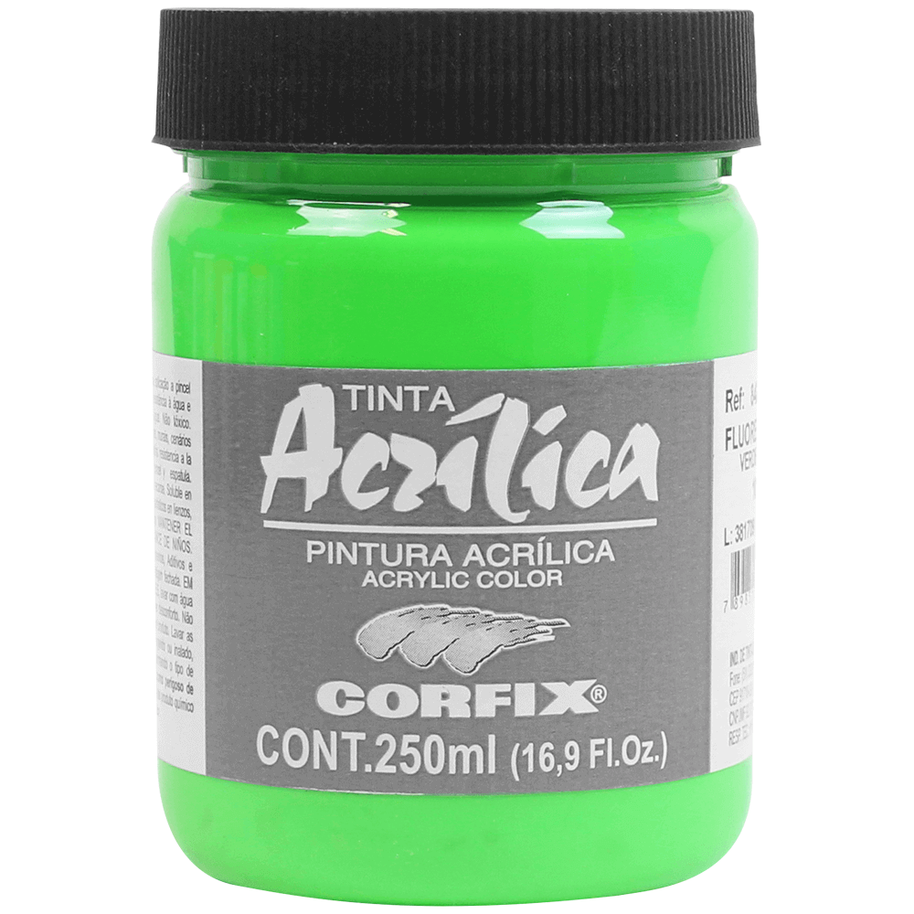 Tinta Acrílica Corfix 250ml Fluorescente