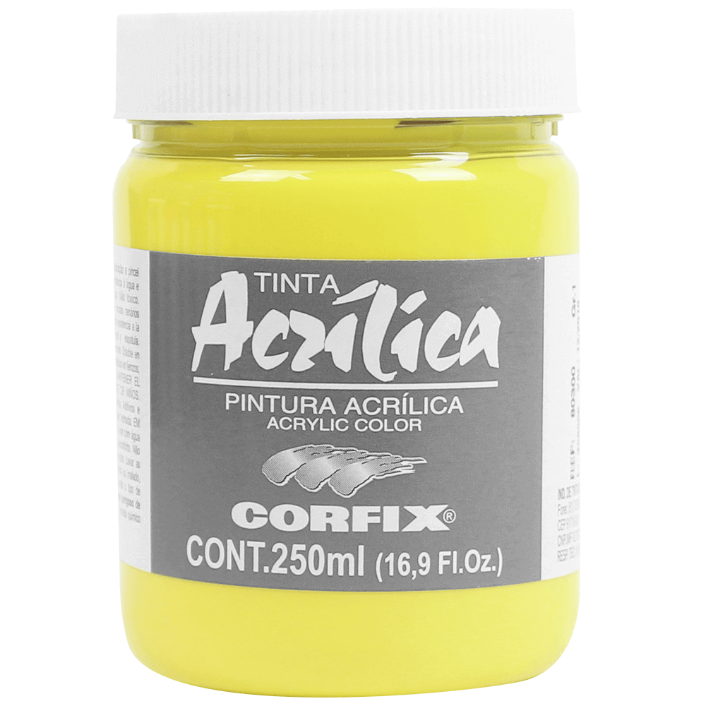 Tinta Acrílica Corfix 250ml 48 Amarelo limão G1