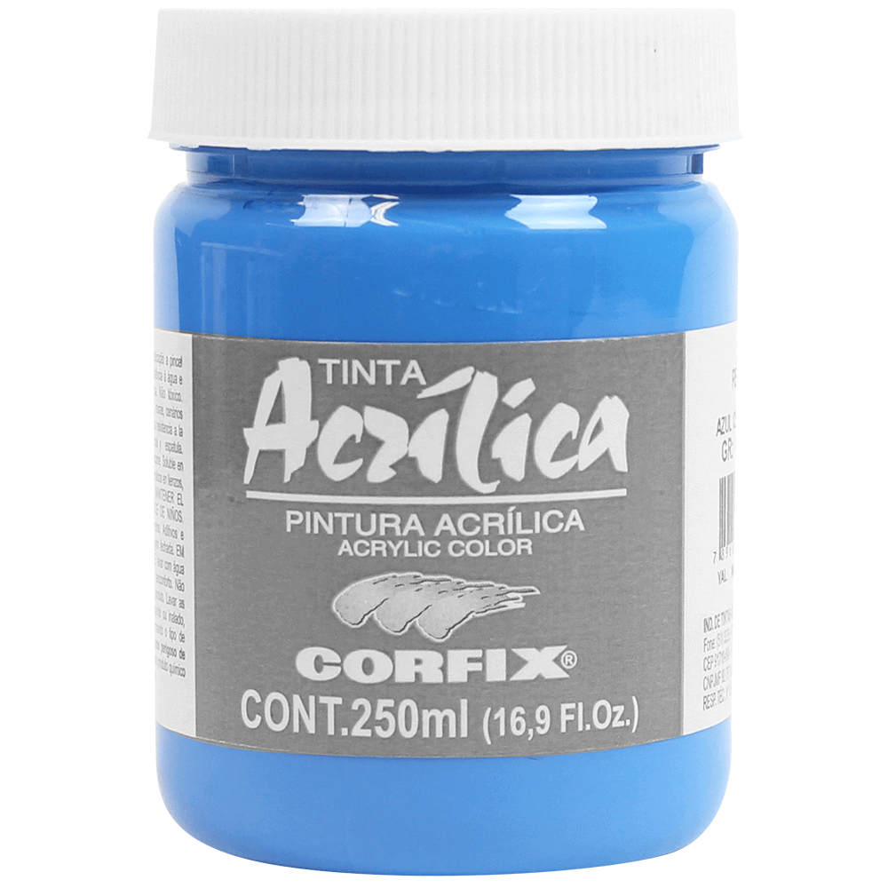 Tinta Acrílica Corfix 250ml 67 Azul Celeste G1