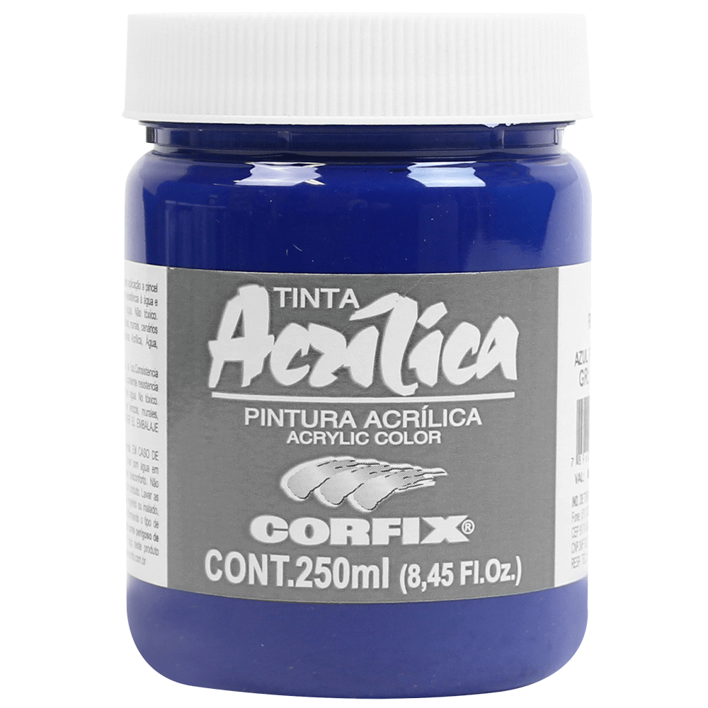 Tinta Acrílica Corfix 250ml 86 Azul Ftalocianina G1
