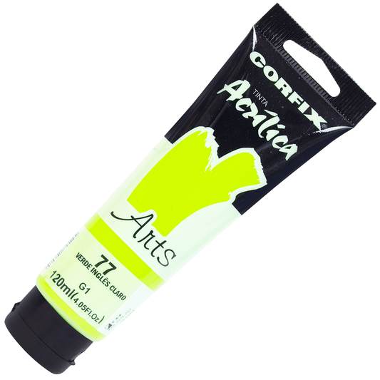 Tinta Acrílica Corfix Arts 120ml 77 Verde Inglês Claro