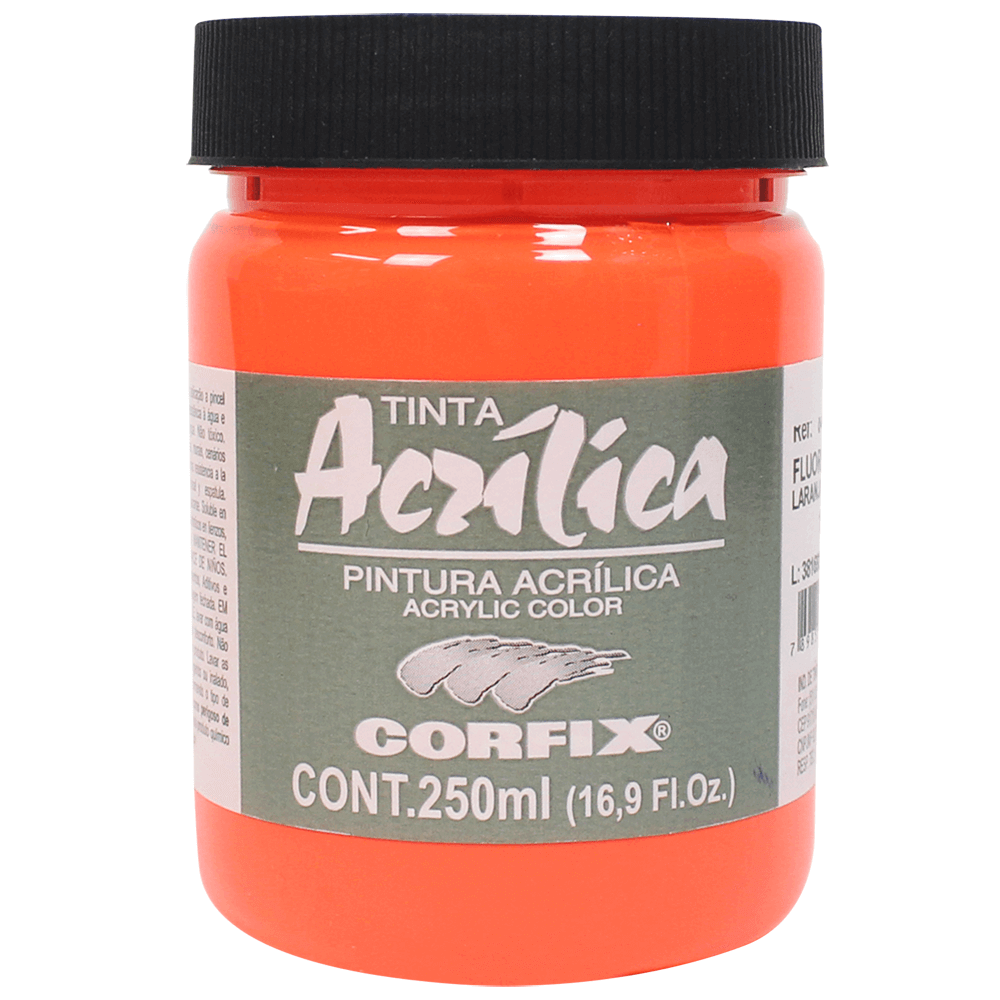 Tinta Acrílica Corfix 250ml Fluorescente