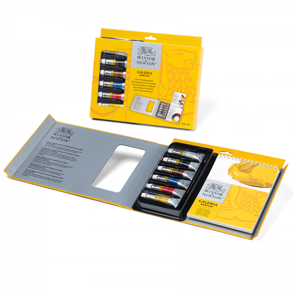 Estojo Tinta Acrílica Winsor & Newton Galeria 12ml 08 Unidades