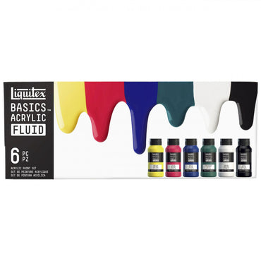 Tinta Acrílica Fluída Liquitex Basics 118ml 6 Cores