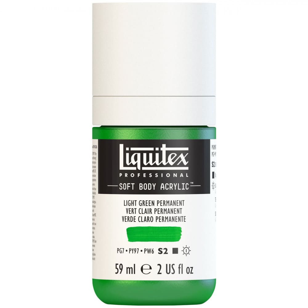 Tinta Acrílica Liquitex Soft Body 59ml S2 312 Light Green Permanent