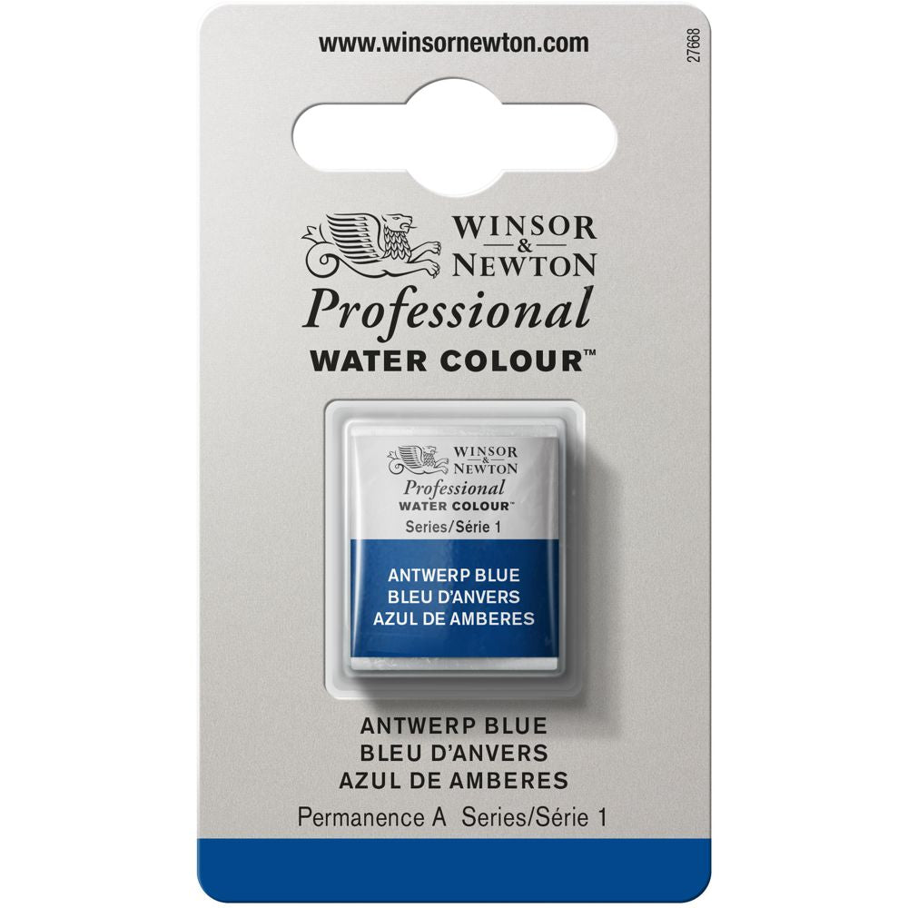 Tinta Aquarela Profissional Winsor & Newton Pastilha S1 010 Antwerp Blue