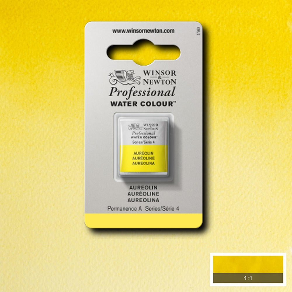 Tinta Aquarela Profissional Winsor & Newton Pastilha S4 016 Aureolin