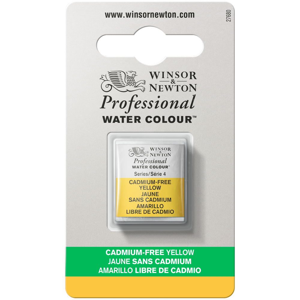 Tinta Aquarela Profissional Winsor & Newton Pastilha S4 890 Cadmium-Free Yellow