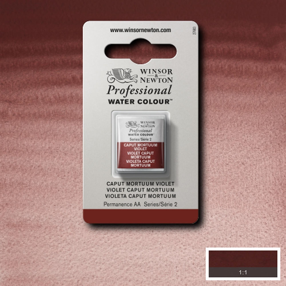 Tinta Aquarela Profissional Winsor & Newton Pastilha S2 125 Caput Mortuum Violet