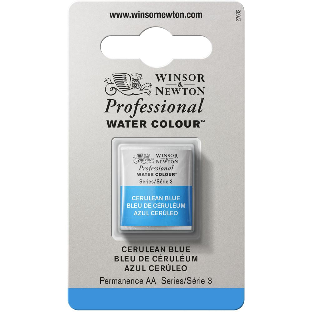 Tinta Aquarela Profissional Winsor & Newton Pastilha S3 137 Cerulean Blue