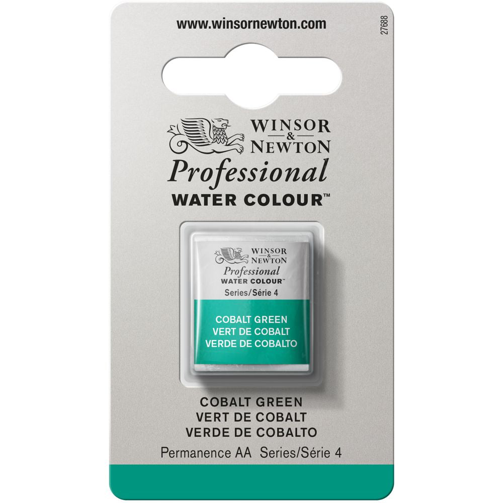 Tinta Aquarela Profissional Winsor & Newton Pastilha S4 184 Cobalt Green