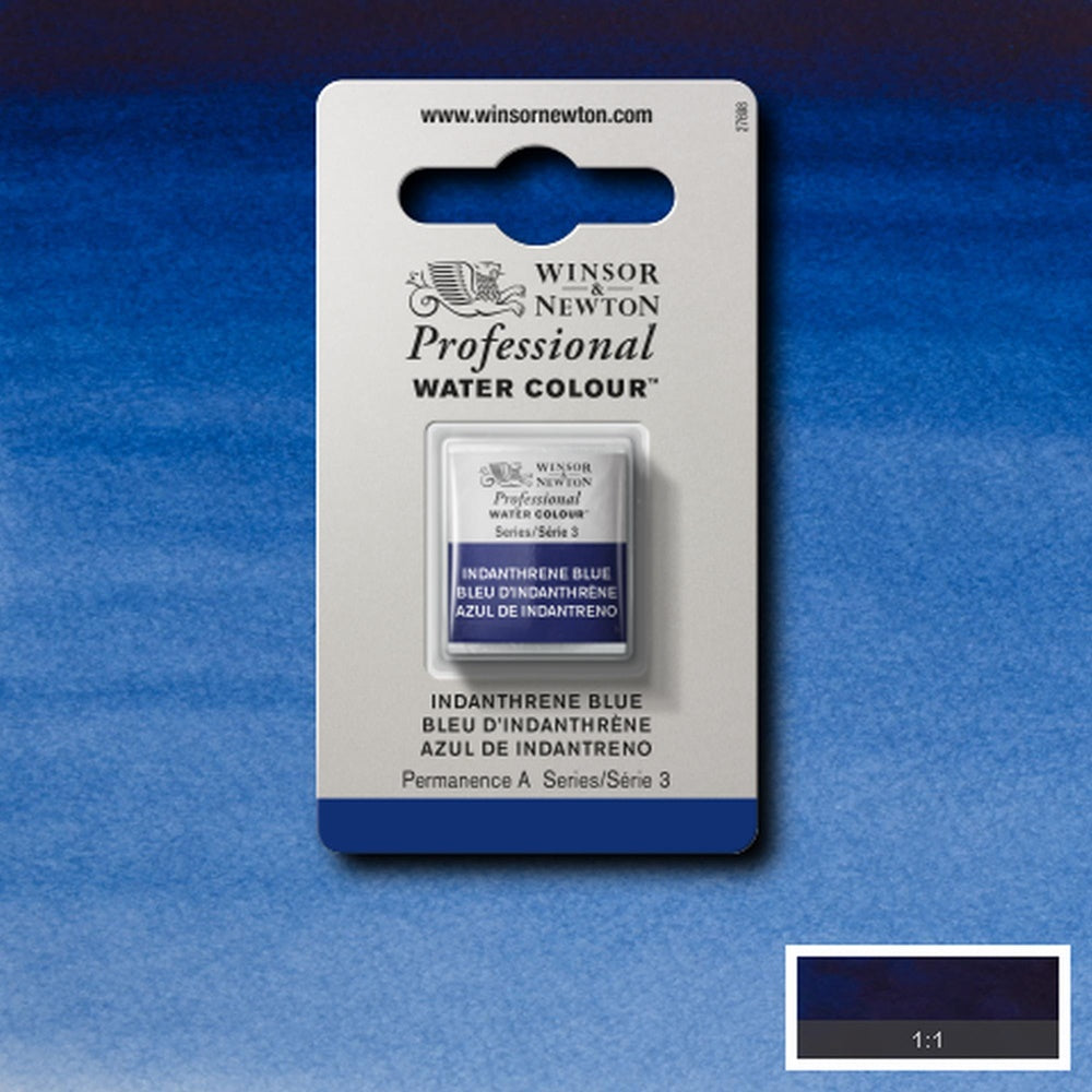 Tinta Aquarela Profissional Winsor & Newton Pastilha S3 321 Indanthrene Blue