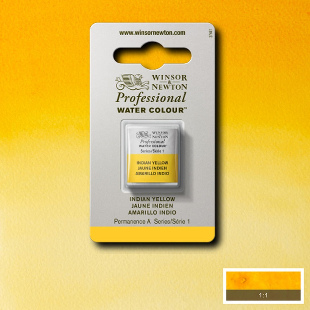 Tinta Aquarela Profissional Winsor & Newton Pastilha S1 319 Indian Yellow