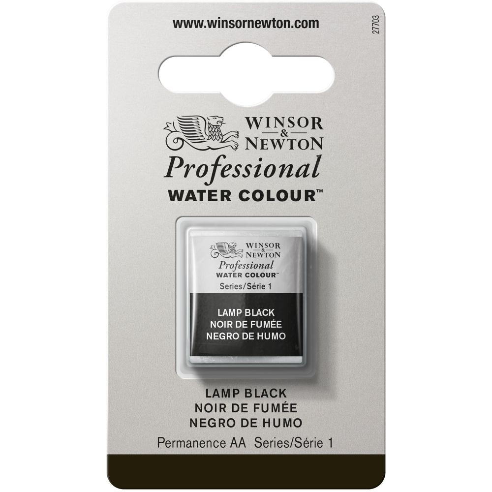 Tinta Aquarela Profissional Winsor & Newton Pastilha S1 337 Lamp Black