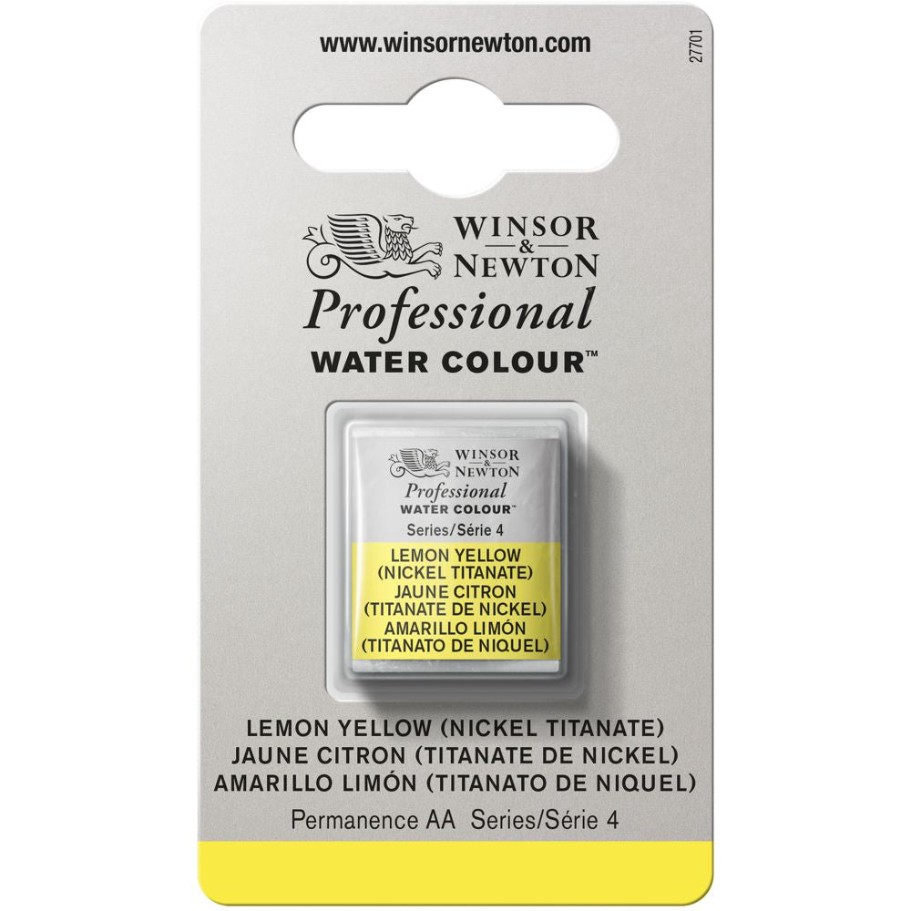 Tinta Aquarela Profissional Winsor & Newton Pastilha S4 347 Lemon Yellow