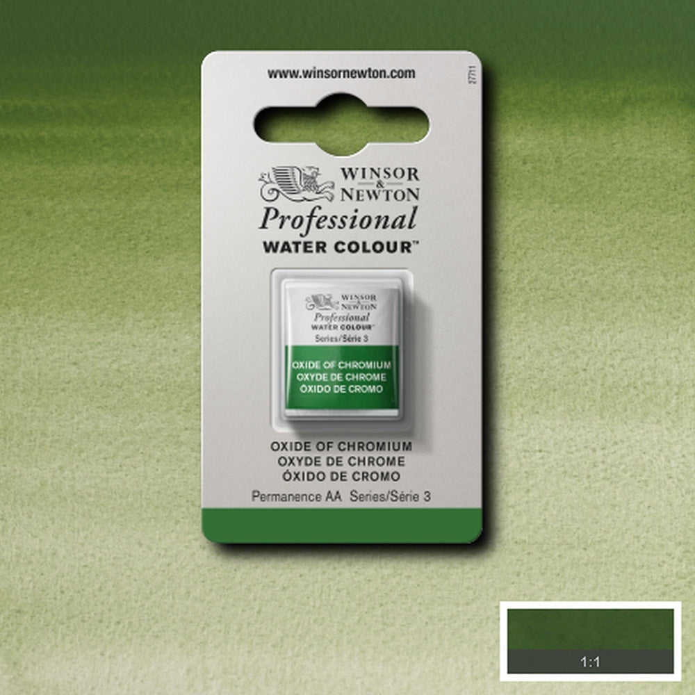 Tinta Aquarela Profissional Winsor & Newton Pastilha S3 459 Oxide Of Chromium